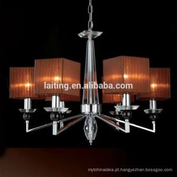 Lustre de iluminação de suspensão moderna de cristal candelabro decoração do casamento